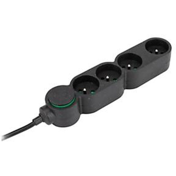 Zenitech Bloc multiprises 4 prises 16A - Câble 1,5 m - Noir