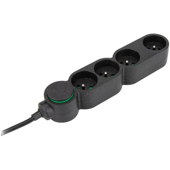 Zenitech Bloc multiprises 4 prises 16A - Câble 1,5 m - Noir