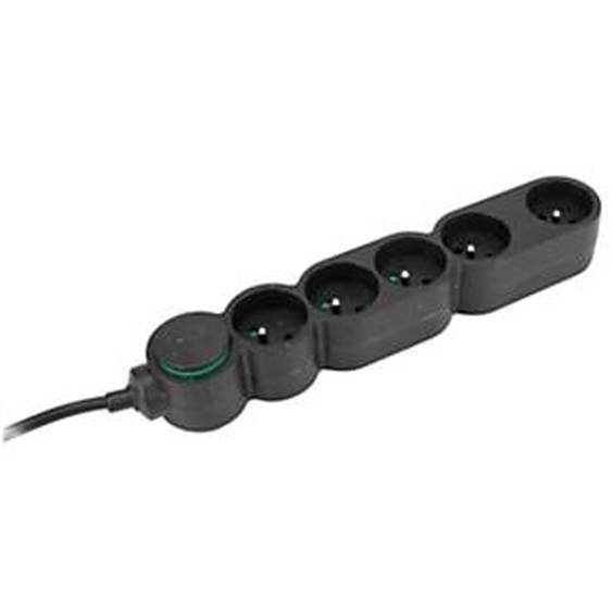 Zenitech Bloc multiprises 5 prises 16A - Câble 1,5 m - Noir