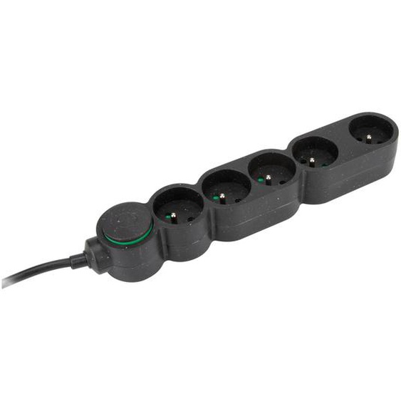 Zenitech Bloc multiprises 5 prises 16A - Câble 1,5 m - Noir