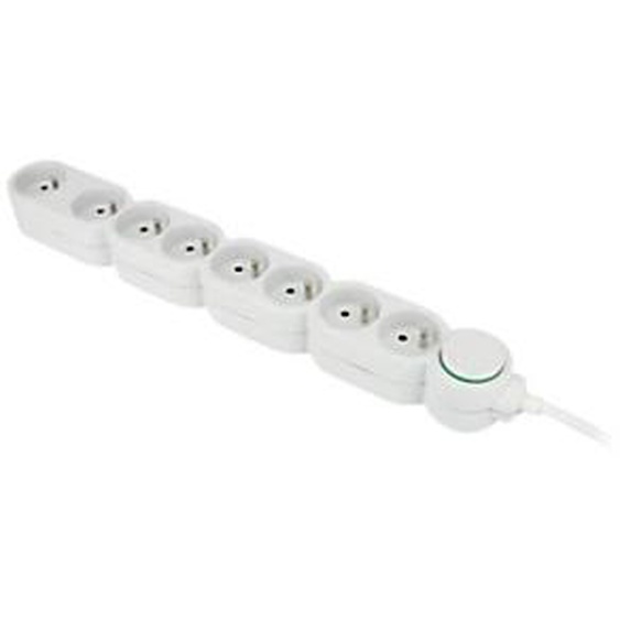 Zenitech Bloc multiprises 8 prises 16A - Câble 1,5 m - Blanc