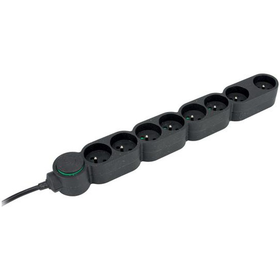 Zenitech Bloc multiprises 8 prises 16A - Câble 1,5 m - Noir