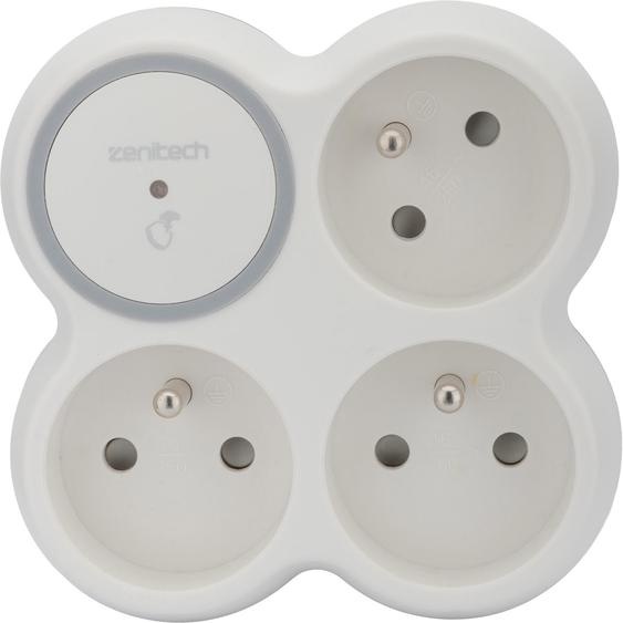 Zenitech Multiprise murale Bloc de 3 prises secteur Parafoudre BOLEA - Triplite 16A blanche