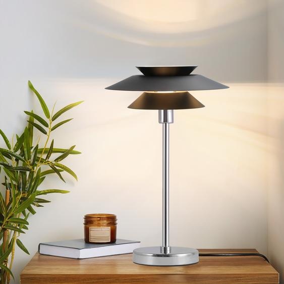 ZMH Lampe de chevet Noir Salon Lampe de table Moderne Lampe de table Vintage E14 1 flamme Lampe de nuit pour chambre à coucher Bureau Chambre denfants