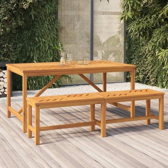 ZMH Table de jardin à manger 150x90x74 cm bois massif acacia