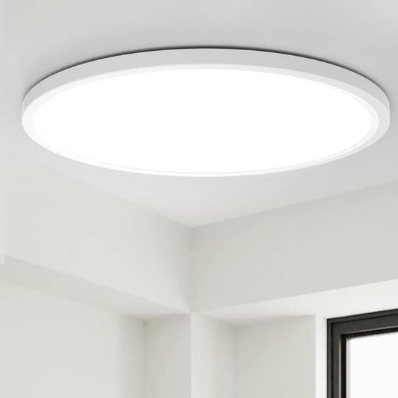 Zolginah Plafonnier led 18W Luminaire Salle de Bain 1700LM Blanc Naturel 5000K Lampe de Plafond Étanche IP54 Plafonnier Salon Applicable à Salle de