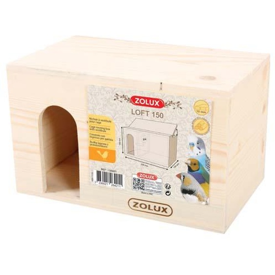 ZOLUX Nichoir pour oiseaux 250x150x150mm, Z126421