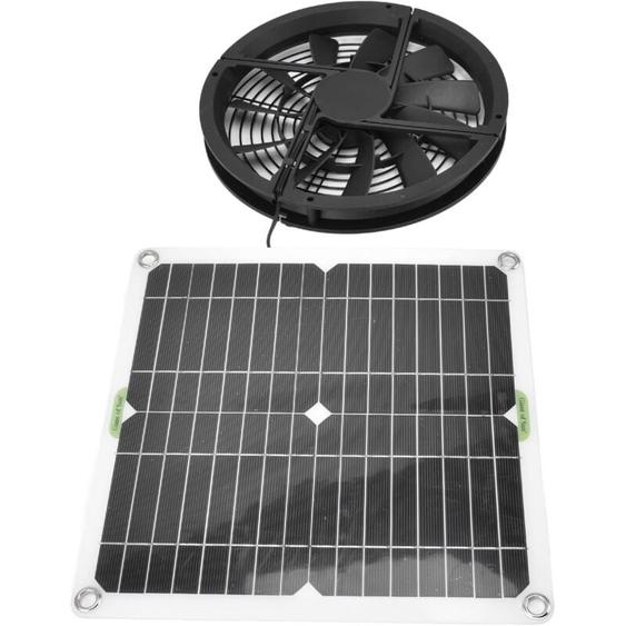 Zoternen - Kit de ventilateur solaire 100 w 12 v étanche avec grille de protection en métal pour poulailler, serres, abris de jardin, maisons pour