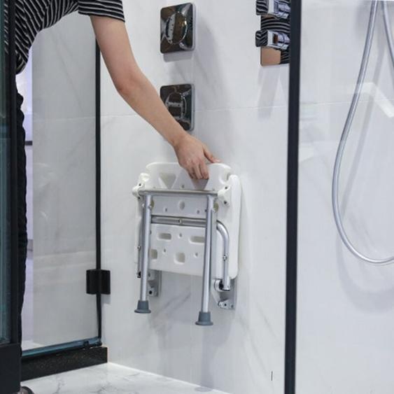Zoternen - Siège de douche,Banc de douche pliable,siège de bain mural,avec pieds antidérapants,trous de drainage,fente pour la tête,pour personnes
