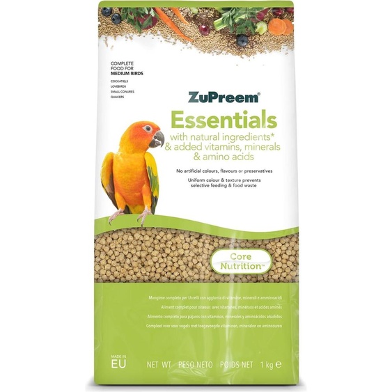 ZuPreem Essentials Aliment naturel pour oiseaux de taille moyenne – Aliment complet – 1 kg